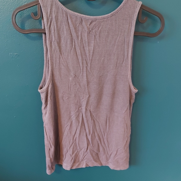 🌱 AEO Soft & Sexy Ribbed Henley Tank Top - Picture 3 of 3
